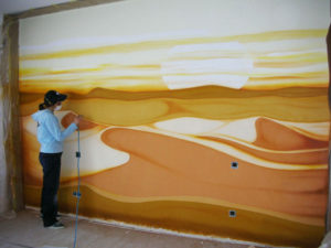Pintura Mural Murales Elennon color habitacion desierto